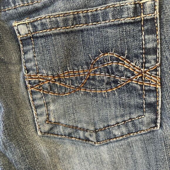 Cowgirl Tuff Womens Bootcut Jeans 26/33 Blue Don't Fence Me In Western Cowgirl - Picture 11 of 15